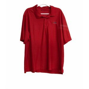 Red Air Force Polo Gear for Sports Shirt Size XXL Short Sleeve Polyester Blend M